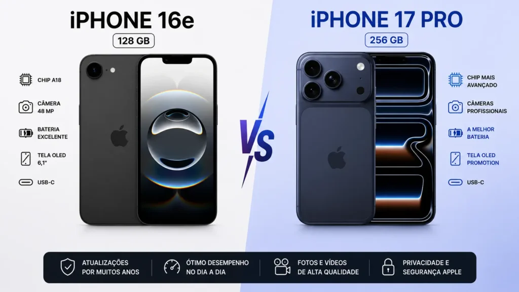 compare iPhone 16e vs iPhone 17