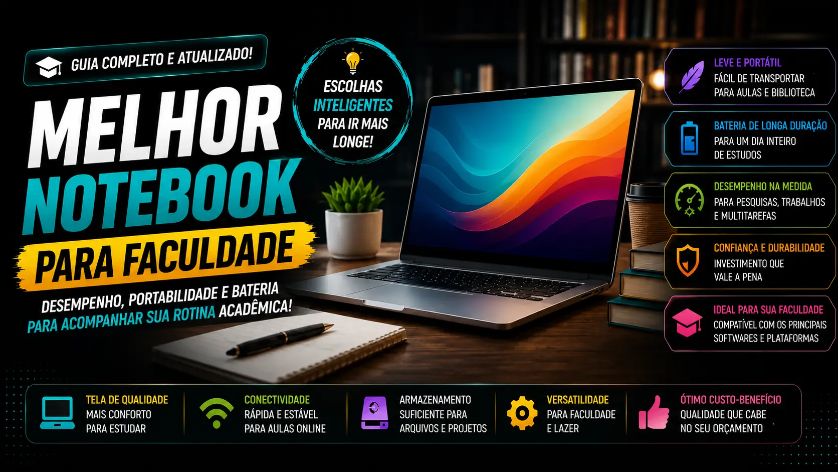melhores notebooks para faculdade