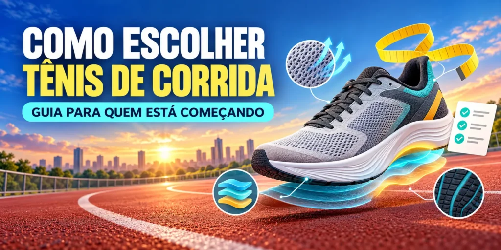Como escolher tênis de corrida para iniciantes considerando ajuste, amortecimento e aderência