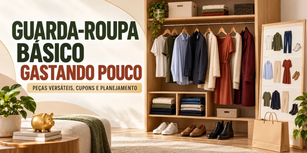 Como montar um guarda-roupa básico gastando pouco com peças versáteis e planejamento