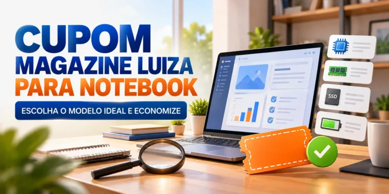 cupom Magazine Luiza para notebook
