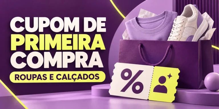 Cupom de primeira compra para roupas e calçados