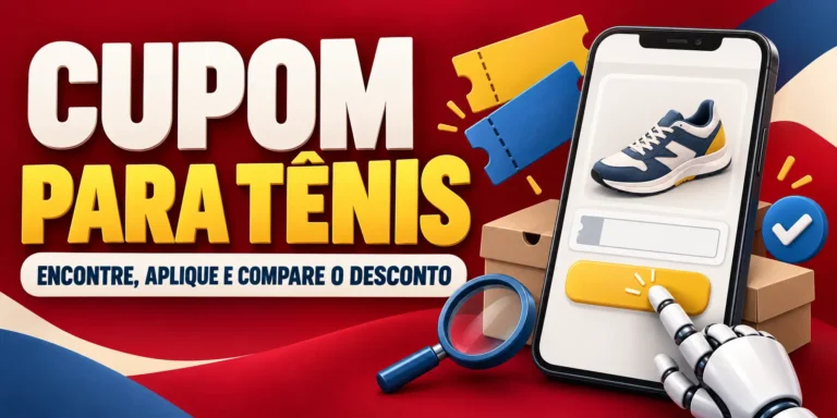 Cupom para tênis sendo aplicado em uma compra online para comparar o desconto