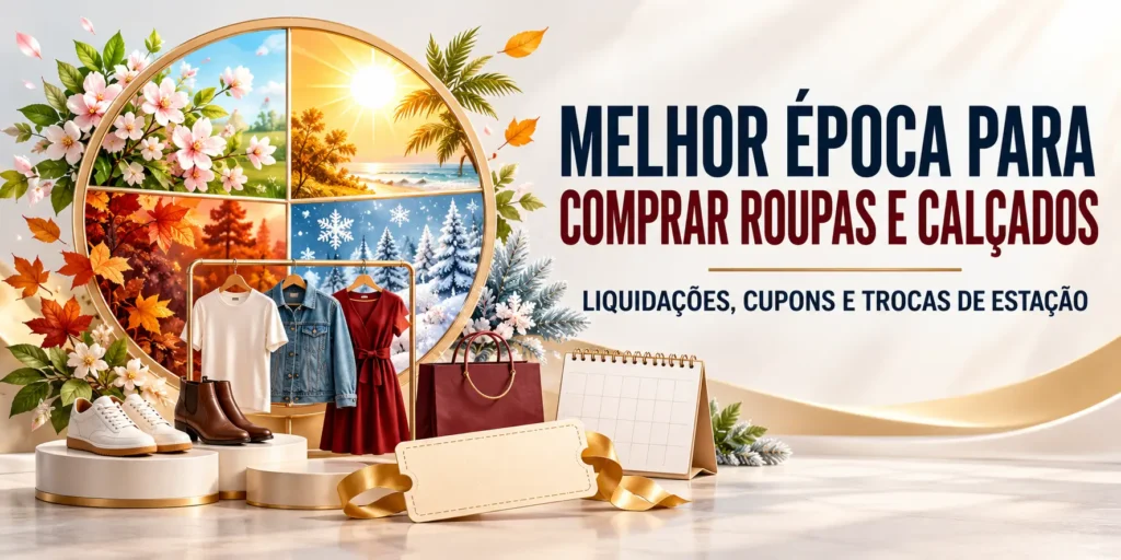 Melhor época para comprar roupas e calçados em promoção durante as trocas de estação