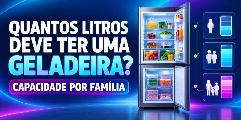 Quantos litros deve ter uma geladeira para cada tamanho de família