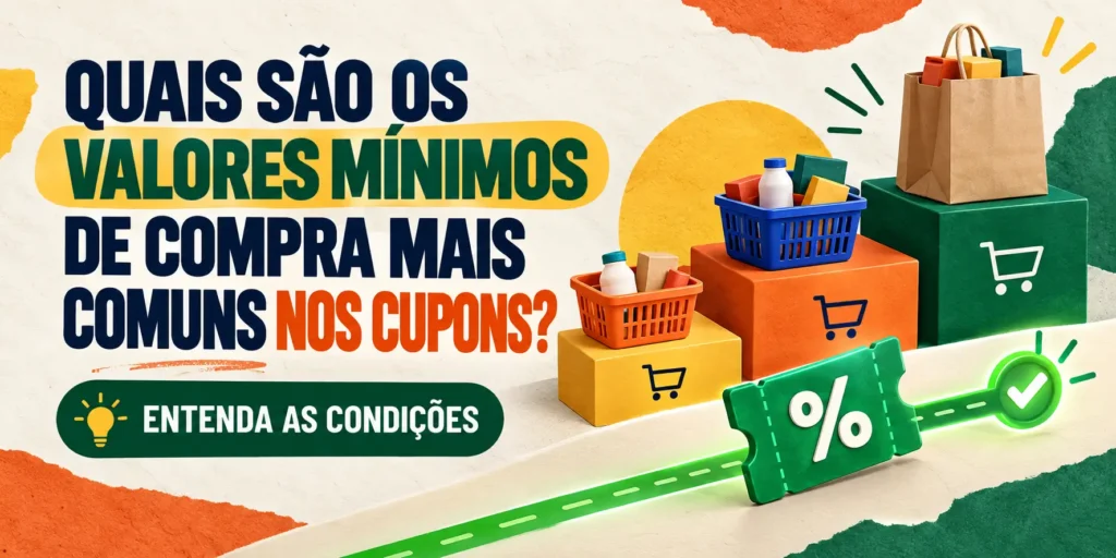 valores mínimos de compra mais comuns nos cupons